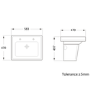 583mm Traditional Semi Pedestal Basin with 2 Tap Holes - Park Royal