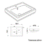 583mm Traditional Semi Pedestal Basin with 1 Tap Hole - Park Royal
