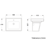 583mm Traditional Semi Pedestal Basin with 1 Tap Hole - Park Royal