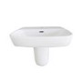 615mm Semi Pedestal Basin with 1 Tap Hole - Roma