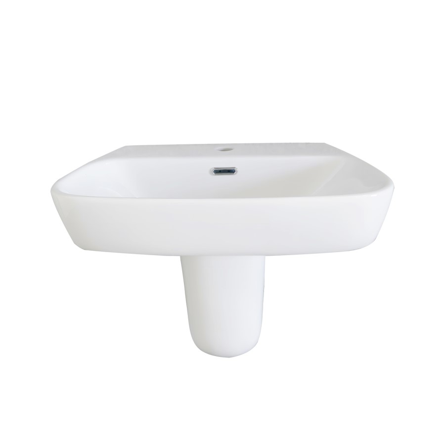 615mm Semi Pedestal Basin with 1 Tap Hole - Roma