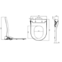 Roma Close Coupled Smart Bidet Japanese Toilet with Heated Seat - Purificare