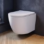Wall Hung Rimless Toilet with Soft Close Seat – Roma