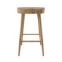 Set of 4 Solid Weathered Oak Kitchen Counter Stools - 70cm - Rayne