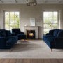 Navy Velvet 3 Piece Sofa Set - Payton