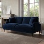 Navy Velvet 3 Piece Sofa Set - Payton