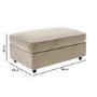Left Hand Chaise Corner Sofa and Footstool Set in Mink Velvet - August