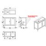 1000mm Beige Freestanding Vanity Unit with Basin and Laundry Hamper - Sofia