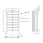 Gunmetal Grey Towel Radiator 800 x 500mm - Sonoran