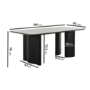 Black Wooden Dining Table - Seats 4 - Troy
