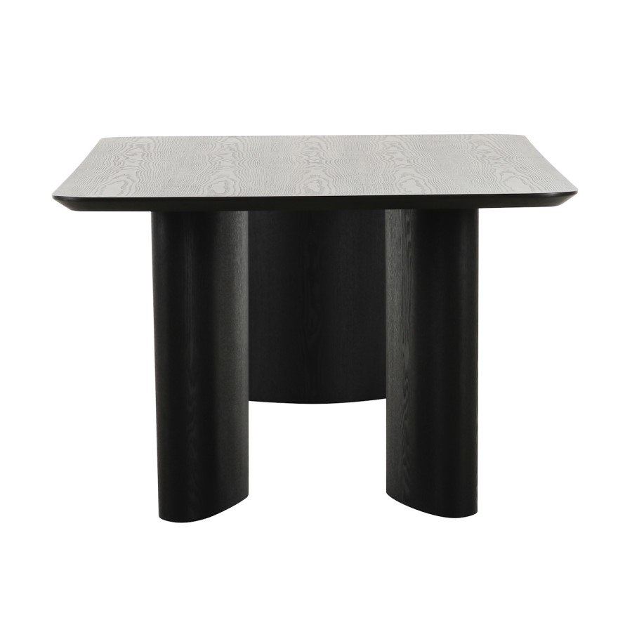 Black Wooden Dining Table - Seats 4 - Troy