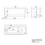 Freestanding Shower Bath Single Ended Left Hand Corner with Chrome Bath Screen 1700 x 750mm - Vigo