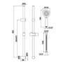 Brushed Brass 1 Outlet Thermostatic Shower Set with Exposed Valve - Volta