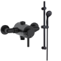 Black 1 Outlet Thermostatic Shower Set with Exposed Valve - Volta