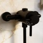 Black 1 Outlet Thermostatic Shower Set with Exposed Valve - Volta
