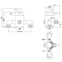 Black 1 Outlet Thermostatic Shower Set with Exposed Valve - Volta