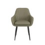 Set of 2 Sage Green Faux Leather Dining Chairs - Logan