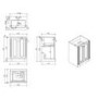 600mm Beige Freestanding Vanity Unit with Basin - Windsor