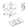 800mm Beige Freestanding Vanity Unit with Basin - Windsor