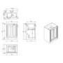 600mm Blue Freestanding Vanity Unit with Basin - Windsor