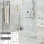 1600x900mm Wet Room Tile-Ready Shower Tray with Wet Room Install & Square Centre Waste Drainage Kit