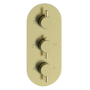 Brushed Brass 3 Outlet Thermostatic Mixer Shower Set With Hand Shower and Waterfall Bath Filler Spout -Zanda