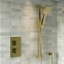 Brushed Brass 1 Outlet Thermostatic Mixer Shower Set With Hand Shower- Zana