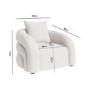 Cream Boucle Accent Chair with Cushion - Zuri