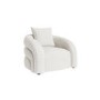 Cream Boucle Accent Chair with Cushion - Zuri