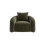 Green Velvet Accent Chair with Cushion - Zuri
