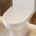 White Round Soft Close Toilet Seat - Portland 