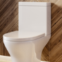 White Round Soft Close Toilet Seat - Portland 