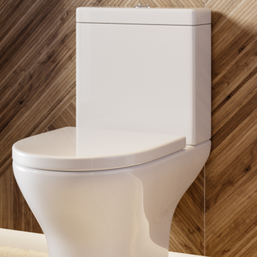 White Round Soft Close Toilet Seat - Portland 