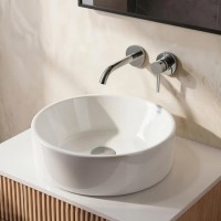 Gloss White Round Countertop Basin 388mm - Alaska