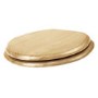 Solid Blonded Pine Round Toilet Seat with Non Slip And Chrome Hinges - Croydex Flexi Fix Davos
