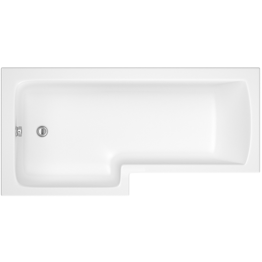 L Shaped Shower Bath Left Hand 1700 x 850mm - Lomax