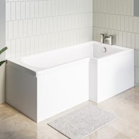 L Shaped Shower Bath Right Hand 1700 x 850mm - Lomax
