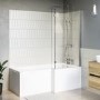 L Shaped Shower Bath Right Hand 1700 x 850mm - Lomax