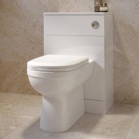 500mm White Back to Wall Toilet Unit Only - Classic