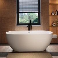 Matt White Freestanding Double Ended Bath 1645 x 745mm - Lisbon