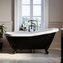 Set of 4 Matt Black Ball & Claw Feet for Roll Top Baths - Park Royal