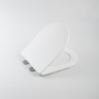 Matt White Soft Close Toilet Seat with Quick release - Verona