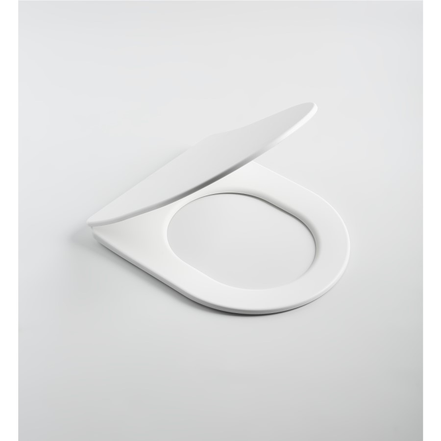 Matt White Soft Close Toilet Seat with Quick release - Verona