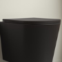 Matt Black Round Soft Close Toilet Seat with Quick Release - Verona