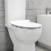 White Round Soft Close Toilet Seat with Quick Release - Venice