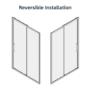 1200mm Chrome Sliding Door Shower Enclosure 8mm Glass - Pavo