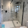 1000mm Black Shower Screen for Wet Room & Walk In Shower – Corvus