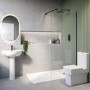 1100mm Black Shower Screen for Wet Room & Walk In Shower – Corvus