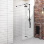 1100mm Black Shower Screen for Wet Room & Walk In Shower – Corvus