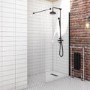 1200mm Black Shower Screen for Wet Room & Walk In Shower – Corvus
